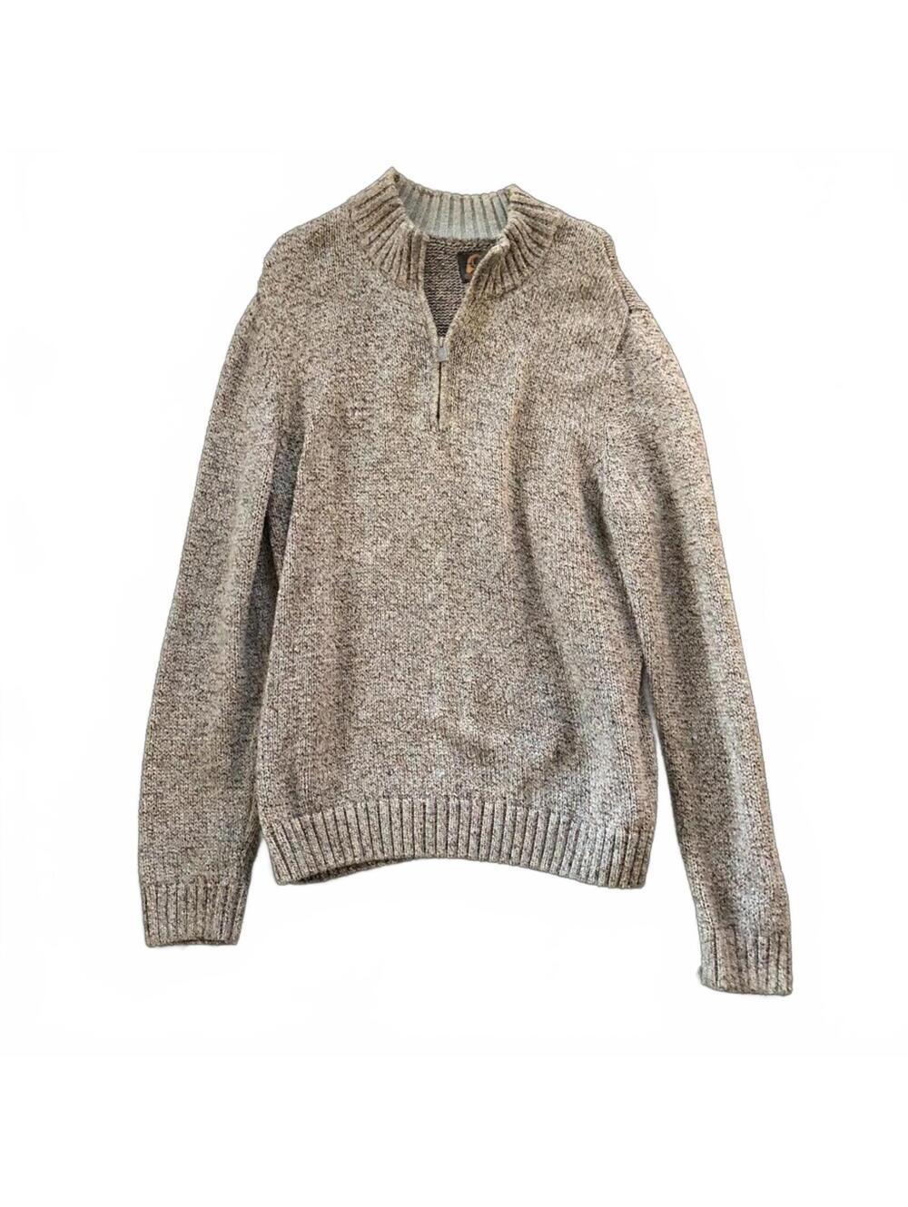 Overland Men's XL Half-Zip Pullover Sweater in Brownish Gray